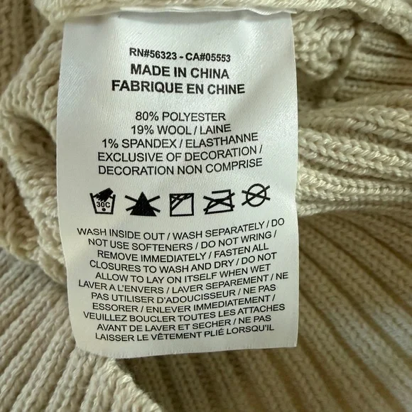 Nike Life Men's Cream Cable Knit Turtleneck Sweater Size Small - FB7770-072 - Picture 11 of 12